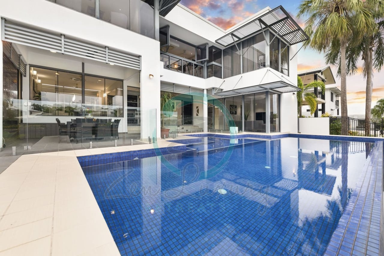 ZenLux Waterfront MansionInfinity Pool Cinema